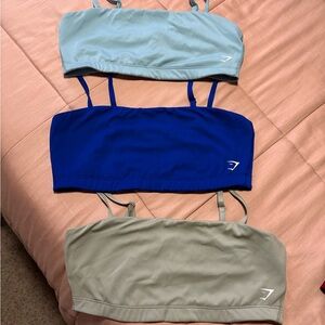 Gymshark Bandeau bra-tops set of 3